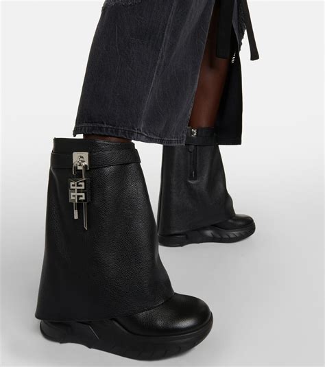 givenchy buckled ankle boots|givenchy shark lock biker boots.